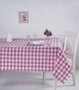 Hermia Mantel Kareli 220 Rosa con patrón de cuadros